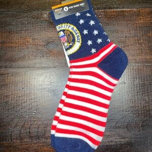 NEW National Security Agency Socks NSA America Navy For Bare Feet Sz M
